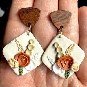 Handmade floral earrings
